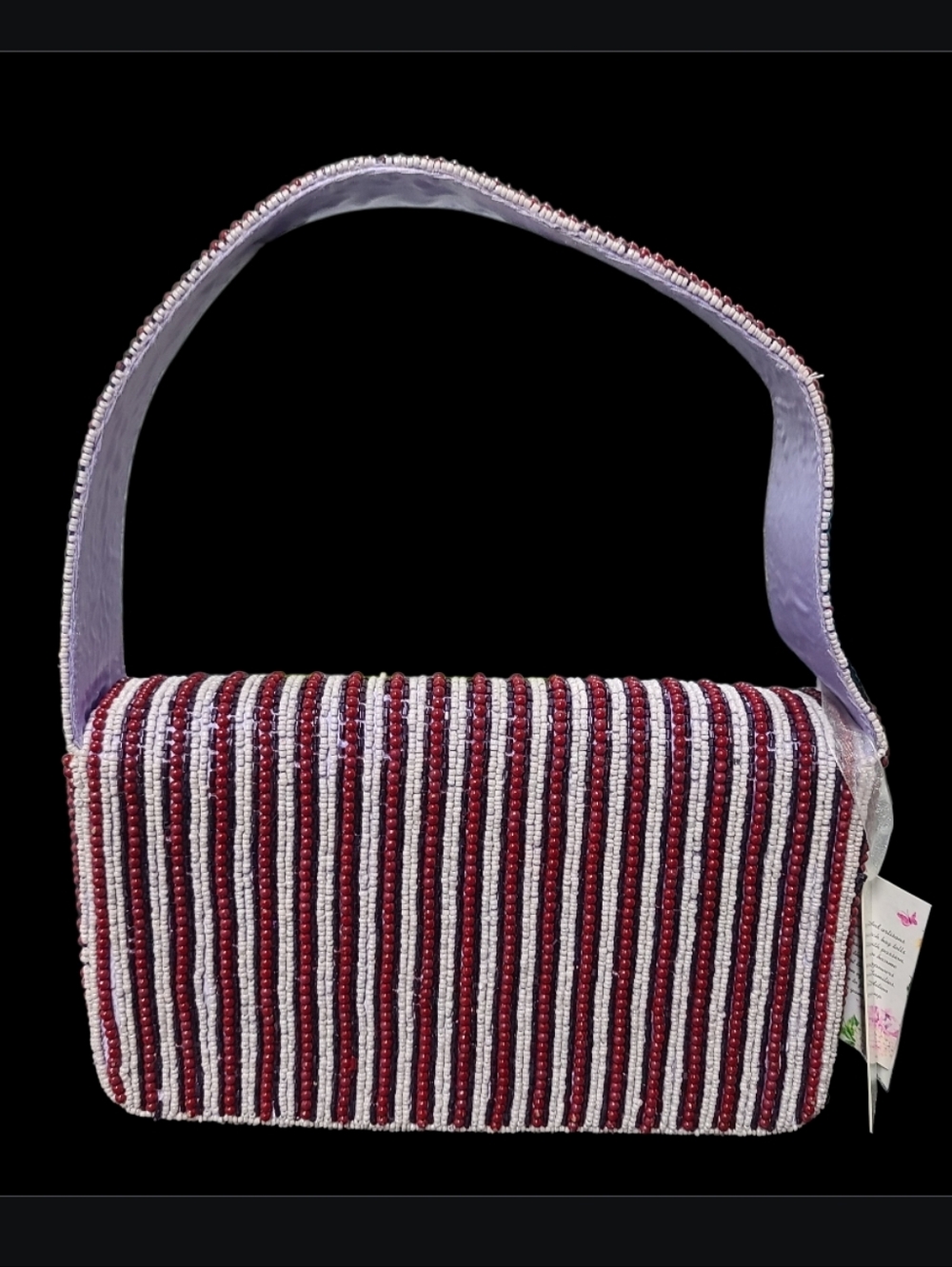 Beaded New York City Yellow Taxi Shoulder Bag Cityscape Viral Handcrafted Purse - Picture 4 of 7